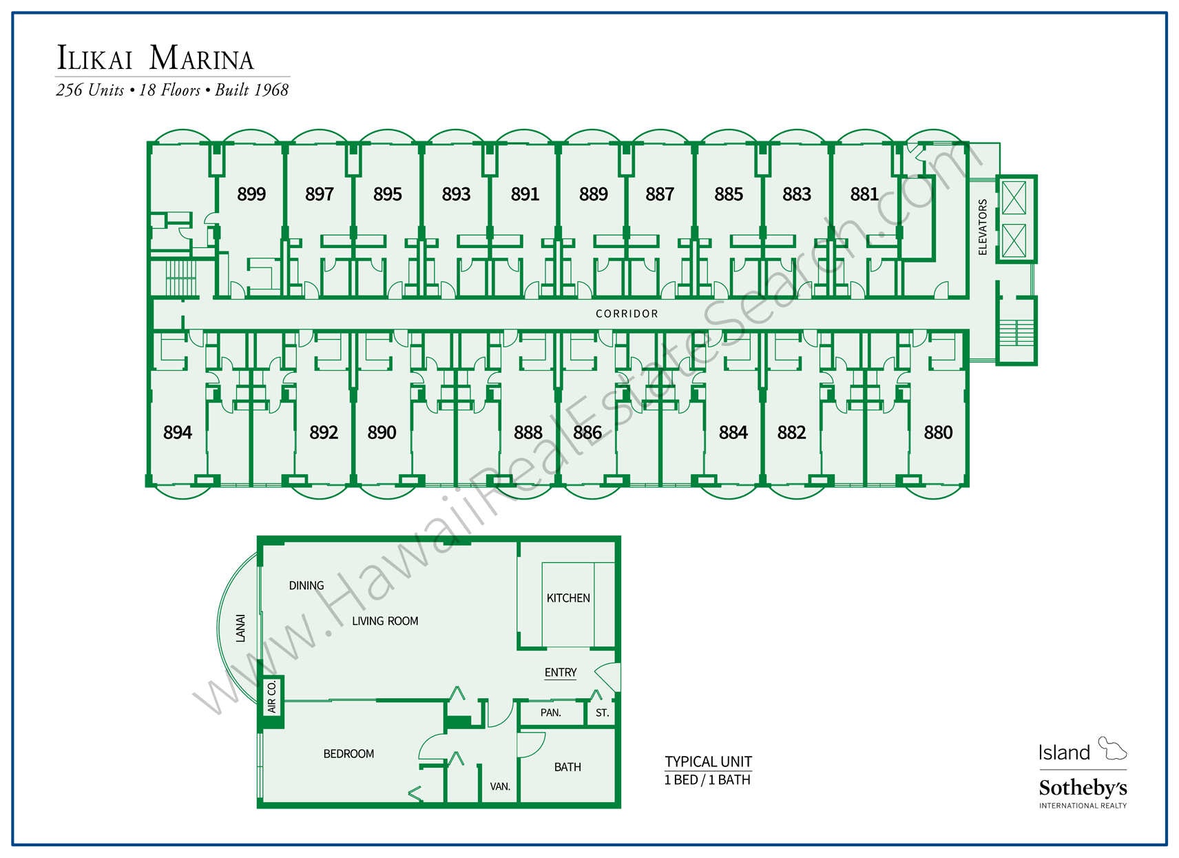 Ilikai Marina Map and Floor Plan